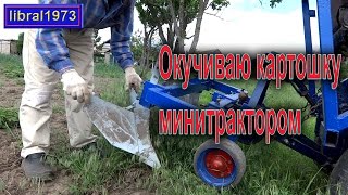 Окучивание картофеля минитрактором(, 2016-06-05T03:00:00.000Z)