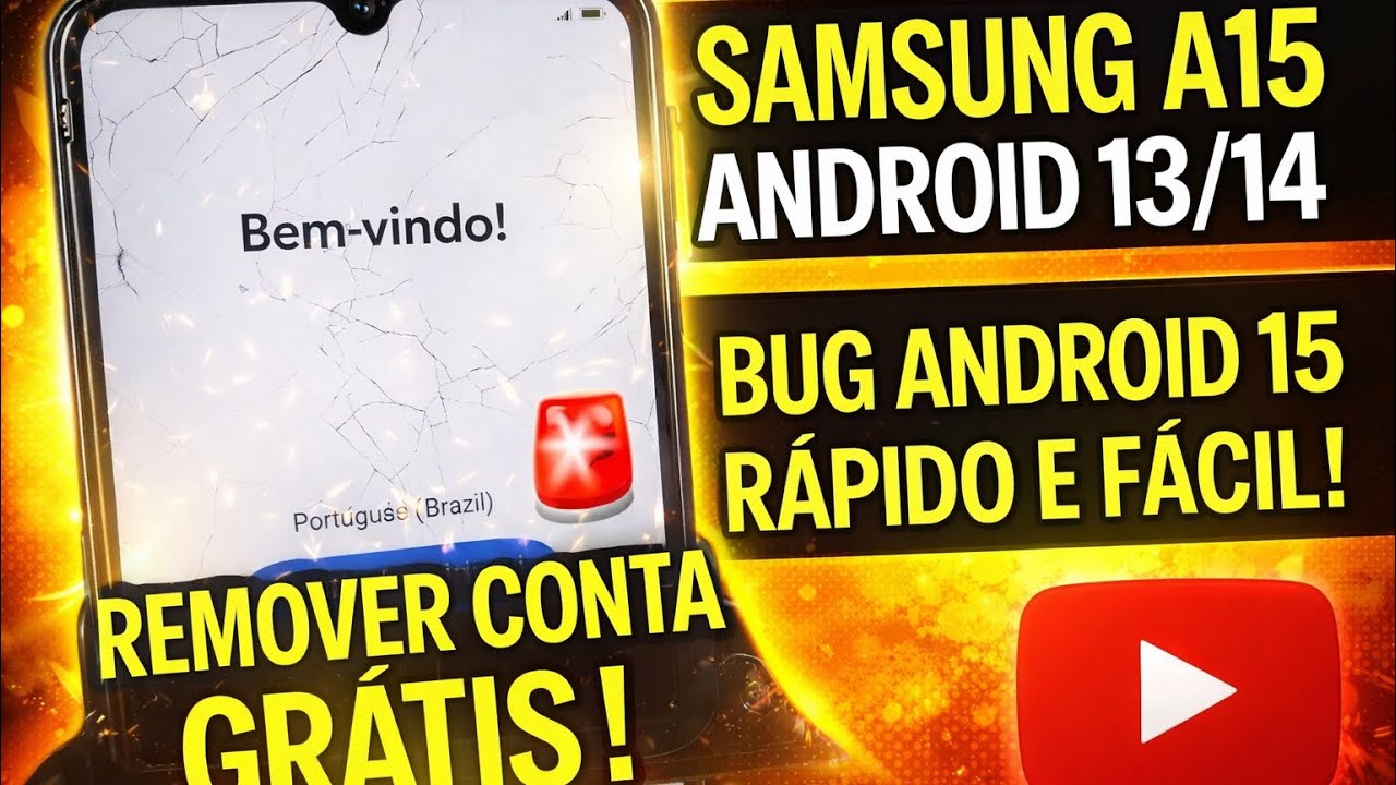 SAMSUNG A15 FRP CONTA GOOGLE BUG ANDROID 15 ATUALIZADO 2026 !