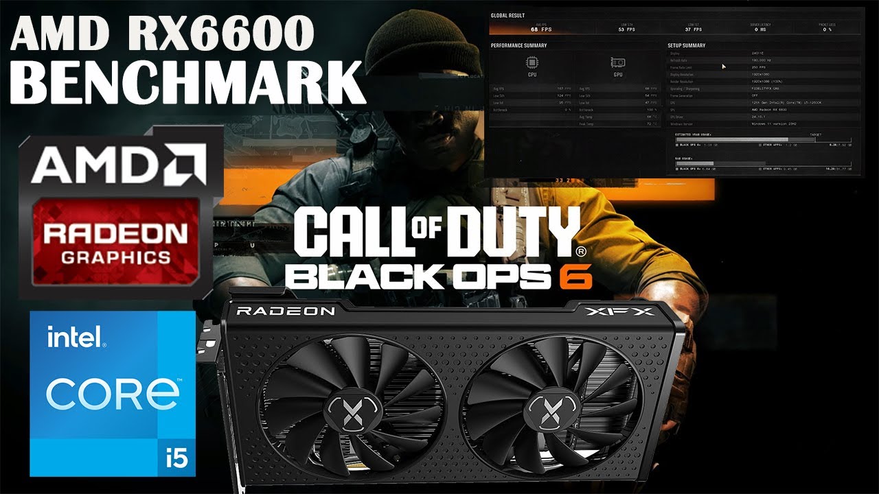 RX6600 Black Ops 6 Benchmark | RX6600 + i5 12600K Performance | Call of ...