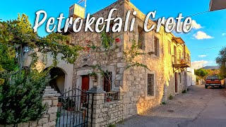 Petrokefali, Crete, must visit village in Kreta, walking tour 4k, Greece 2022