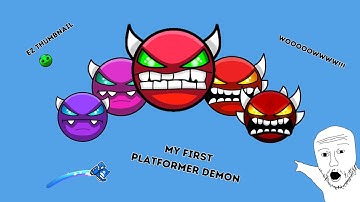 My first platformer demon of each difficulty