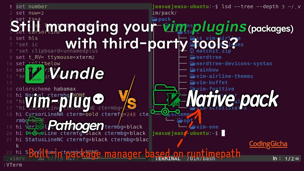Are you still managing your vim plugins (packages) with third-party tools?