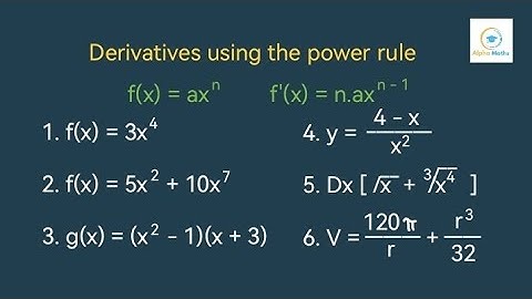 Derivatives using the Power Rule (Grade 12 - Calculus)