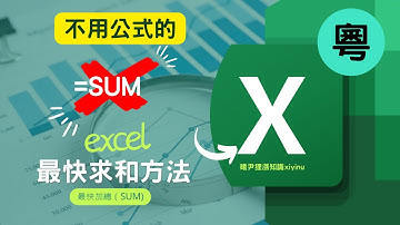 [Excel一分鐘教學//最強基礎快捷鍵功能（廣東話／粵語）]零基礎學excel｜文員面試必備｜三個最快求和方法 How to use sum without formula in excel?