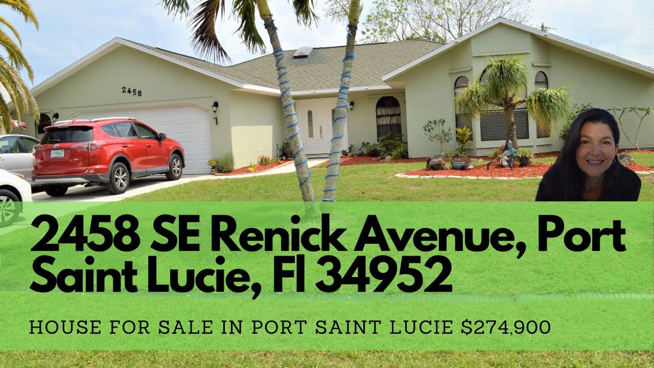 2458 NE Renick Avenue, Port Saint Lucie, Florida 34952 - House for Sale in Port Saint Lucie $274,900