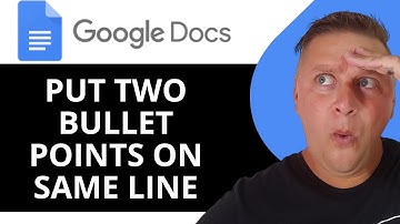 How to put Two Bullet Points on the Same Line | Google Docs Tutorial 2025