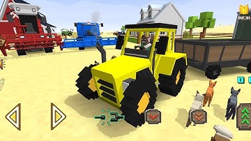 Blocky Farm & Racing 2018 - We are ready to go and harvest the corn Android / Ios GamePlay