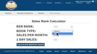 Sales Rank Calculator for Bestseller Ranking Pro