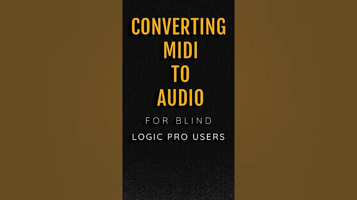How TO Convert MIDI To Audio Tutorial For Blind Logic Pro Users #Shorts #logicprotutorial #audio