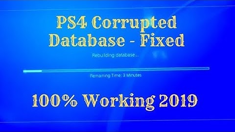 Ps4 the database is corrupted fix