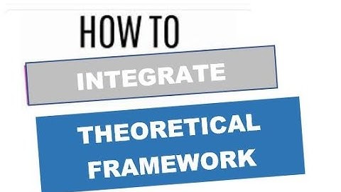 How to Integrate Theoretical Framework to Your Research Project-Thesis & Dissertation