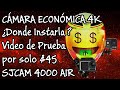 CÁMARA DEPORTIVA ECONÓMICA PARA GRABAR EN MOTO | SJCAM 4000 AIR 4K | $ 45