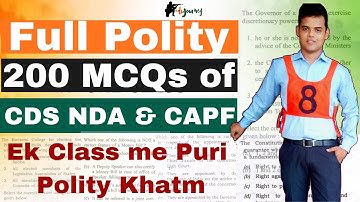 Complete Polity Through PYQs of CDS,NDA and CAPF.