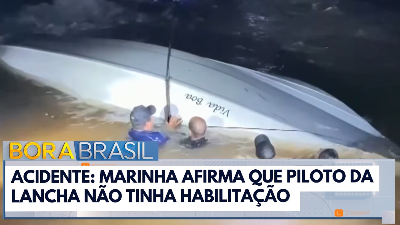 Marinha afirma que piloto da lancha não tinha habilitação