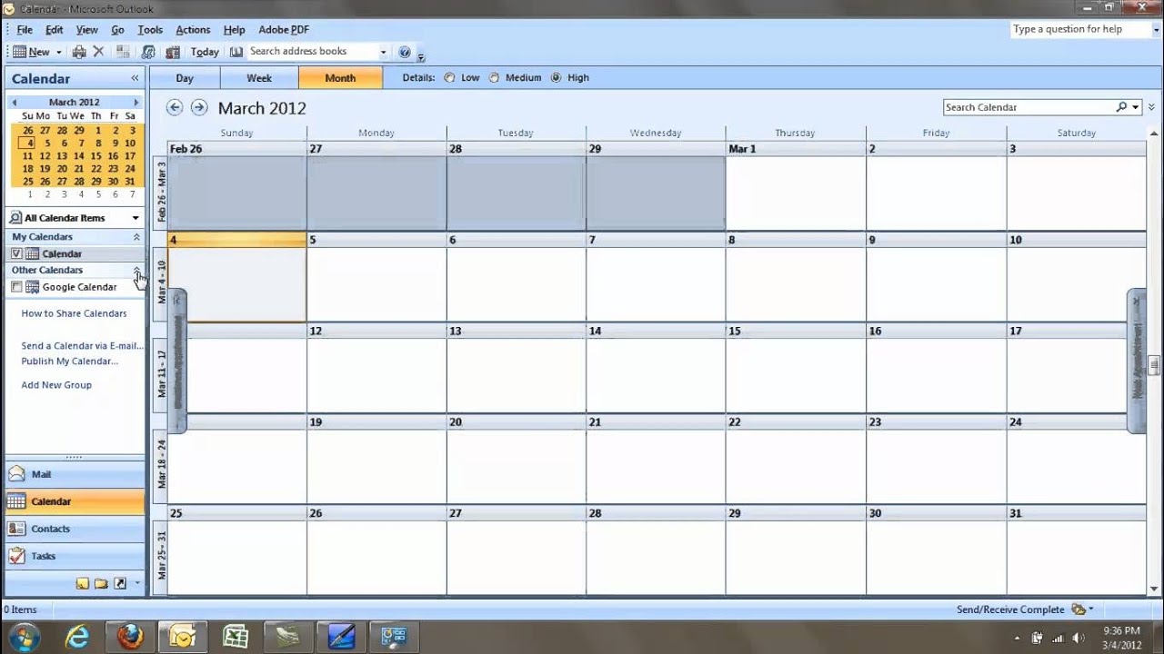 Syncing A Google Calendar With Microsoft Outlook Youtube