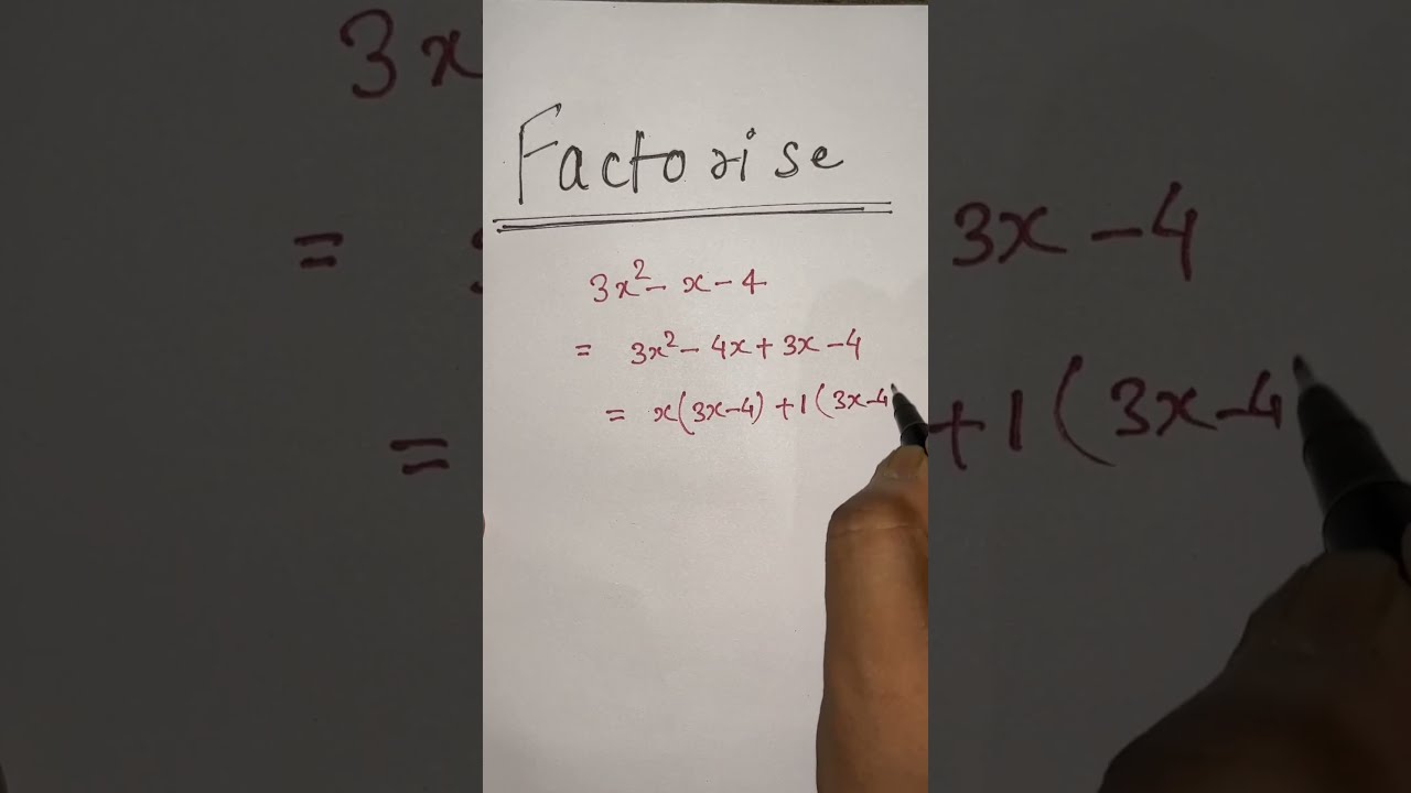 Factorize 3x 2 X 4 L Polynomial Math