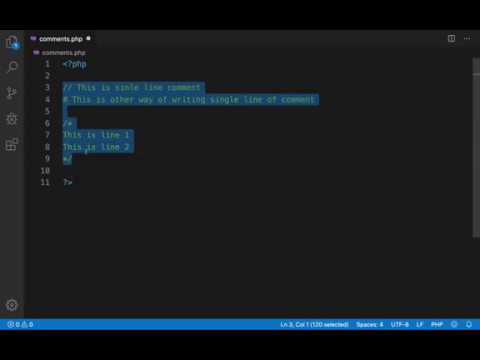 6 PHP Comments | Learn php in 2020 - YouTube