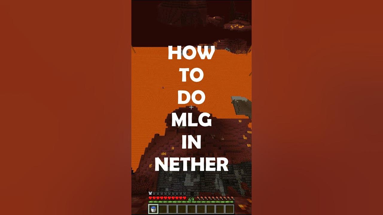 HOW TO DO MLG IN NETHER (STOP FALL DAMAGE) MINECRAFT HACKS TIPS AND