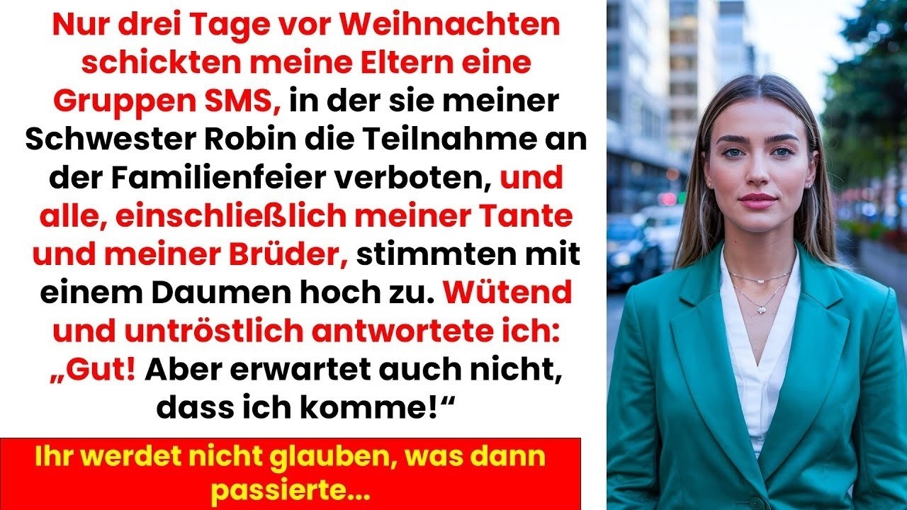 „Wir finden, dass Robin besser nicht zur Weihnachtsfeier kommen sollte." Diese Nachricht schickte meine Mutter in unseren Familienchat – für alle sichtbar, während ich gerade auf meiner Couch lag....