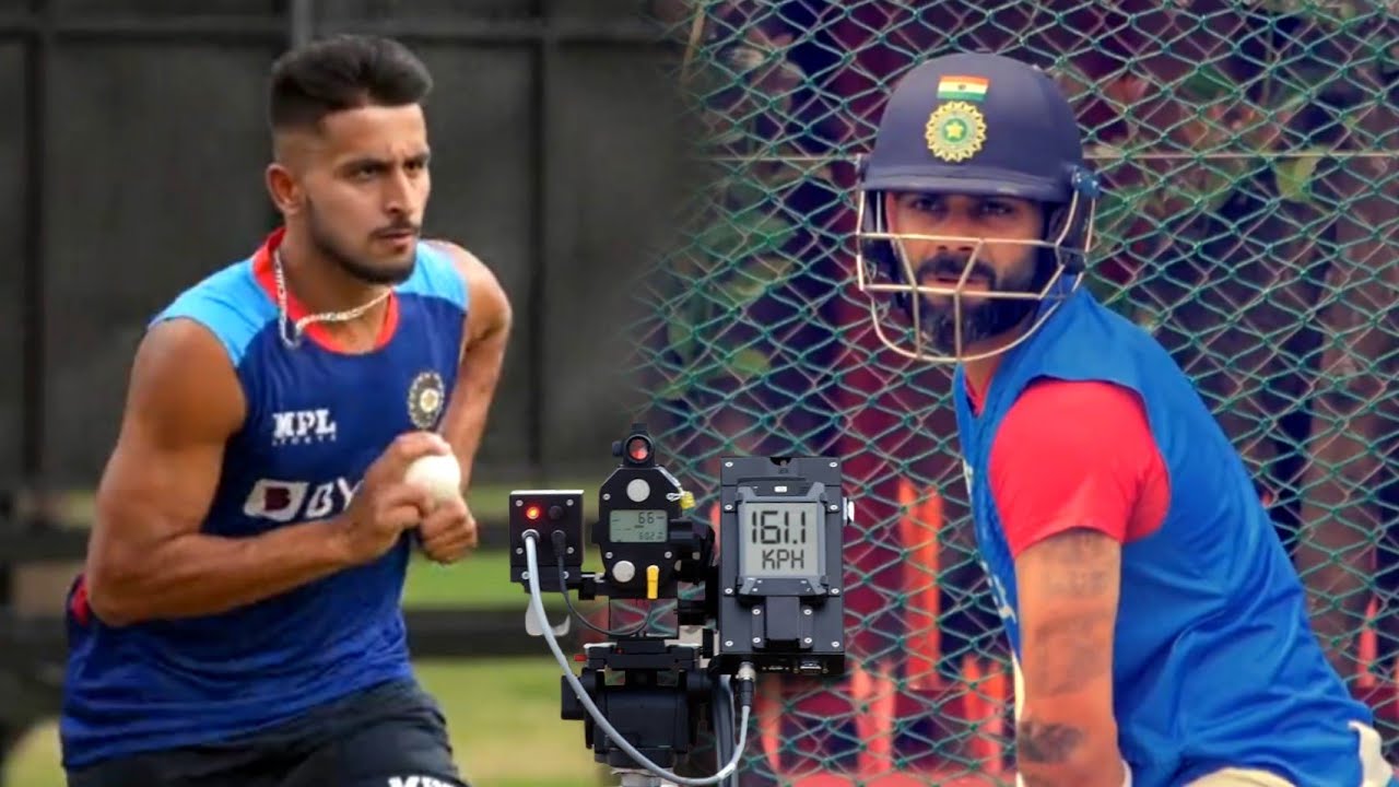 Virat Kohli facing Umran Malik's fast 161.1 kph speed bouncer in the nets ahead of Ind vs Ban ODI