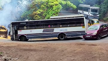 Always Danger : Amazing APSRTC Bus Driving Skills On Ghat | Bus Videos | Buses In Ghat | Bus Market
