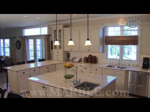 Colonial Cream Granite Kitchen Countertops By Marble Com Youtube