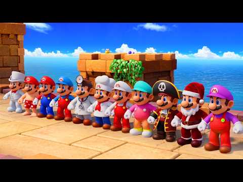 Super Mario Party - Comparison of All Outfits for Character Mario Vs Peach Vs Luigi Vs Daisy 4K