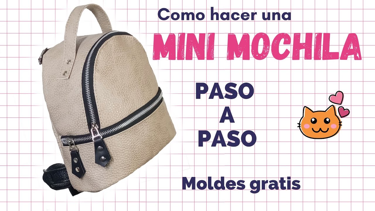 HOW TO MAKE A MINI BACKPACK // FREE MOLDS TO DOWNLOAD // B NIEVES - YouTube