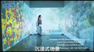 EPARK Decoration Interactive Projector System Immersive Romantic Flower Sea Wall projection