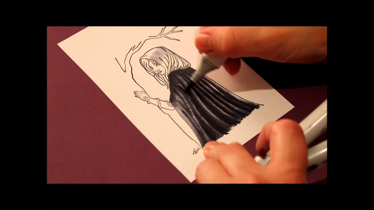 Copic Coloring Tutorial: Folds