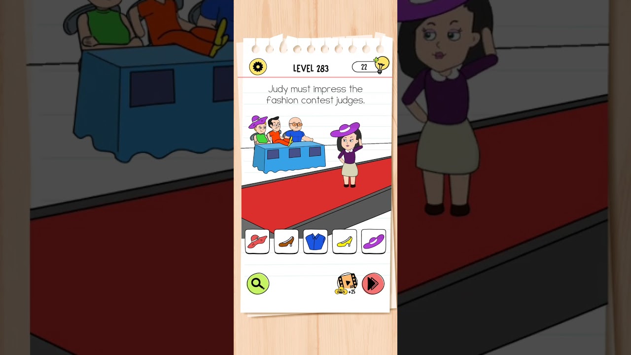 Brain Test 4 Level 283 Judy must impress the fashion contest