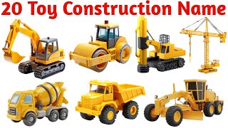 20 Toy Construction Vehicle Names in English 🚜 | Construction Toys for Kids | Learn English Toy |