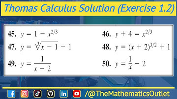 How to sketch graph of a function? | Thomas calculus solution manual ex 1.2 Q45 to Q50 || Lec 33