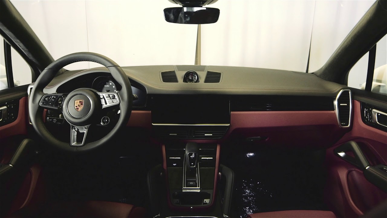 2019 Cayenne Turbo In Carrera White Bordeaux Red Interior