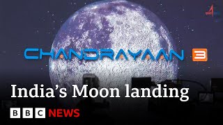 India Moon landing: Chandrayaan-3 spacecraft lands near south pole - BBC News screenshot 4