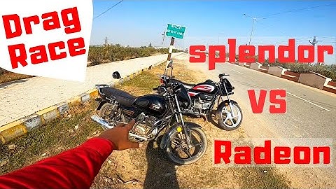 Hero Splendor Plus Vs Tvs Radeon Drag Race @MotorSportWorld