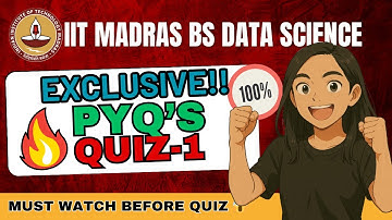 🔥MLF Quiz 1 PYQs Solved & Explained | Machine Learning Foundation | IIT Madras BS Data Science