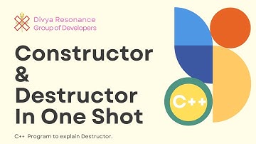 Constructor and Destructor in C++ and it