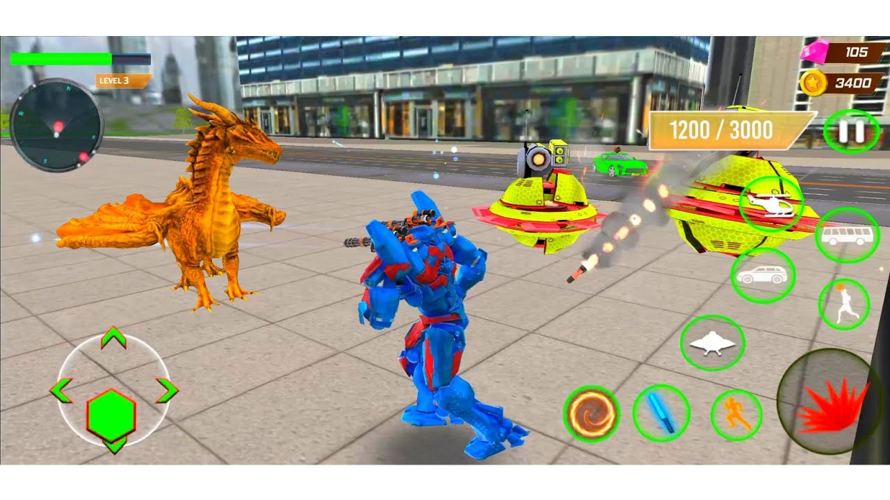 Bus Robot Police Car Multiple Transform War Game 2021 #2 - Android Gameplay