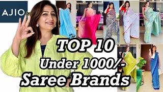 AJIO UNDER 1000/- TOP 10 SAREE BRANDS  | SHOP SMART SAVE MONEY | Episode-2 #Thehopestory screenshot 4