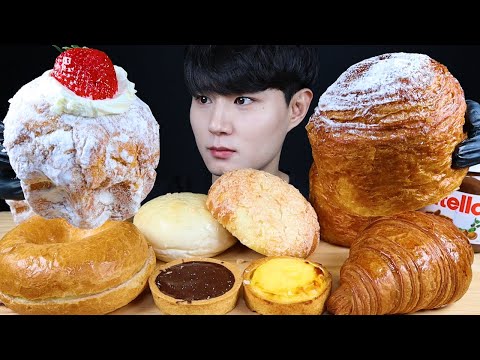 Video 여러가지 빵 먹방ASMR MUKBANG Bread Dessert Nutella パンデザート... - youtube