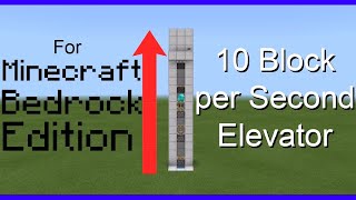 Cheap, Fast and Infinitely Expandable Elevator for Minecraft Bedrock Edition! (10 Bps)
