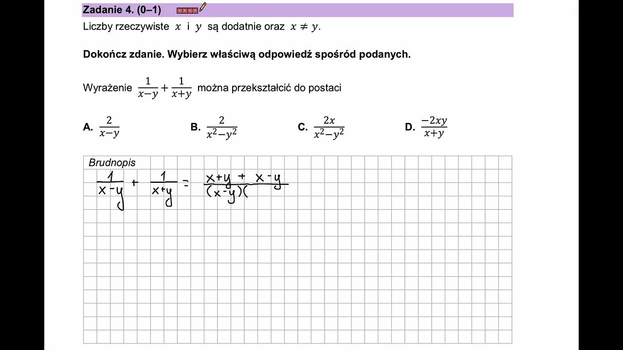 Test Diagnostyczny Z Matematyki Po Klasie 7 Zadanie 4 - matura z matematyki poziom podstawowy - test diagnostyczny