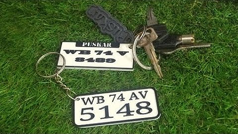 How to make license plate key chain for cars / bikes with Tinkercad and 3D Printer