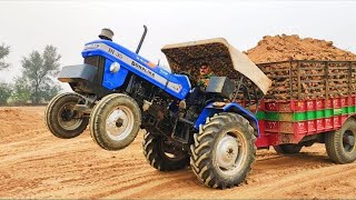 Dangerous Tractors Stunt | Powertractor | Mahindra | Sonalika  | Swaraj | New Holland Tractors stunt