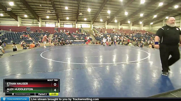 77 Lbs Cons. Round 2 - Ethan Hauser, NY Vs Alex Hu...