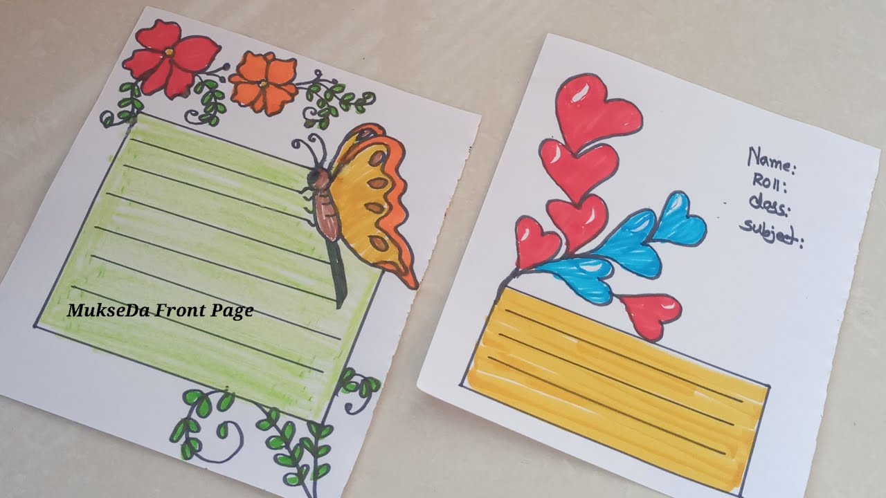 First Page Design/Project Work Designs /Project Design/Front Page ...