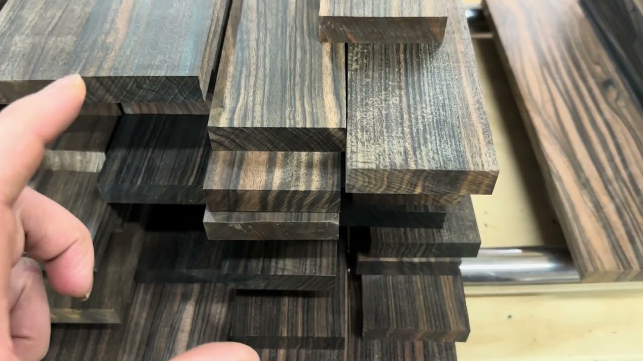 自分で磨くペントレー 黒檀 その1 - YouTube