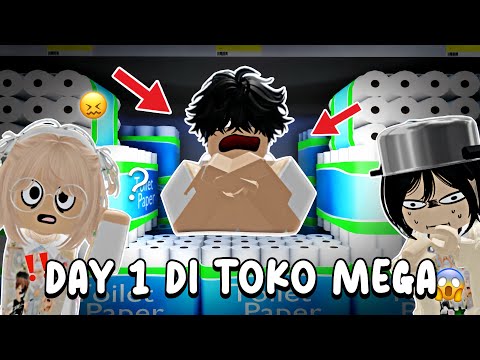 WE SURVIVED A NIGHT IN THE MEGA STORE.. 😨?! | Roblox Indonesia