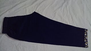 ✨ Ladies ka Sada Pajama bnanay ka Asan Tareeka// easy trouser cutting and stitching #dress #trouser